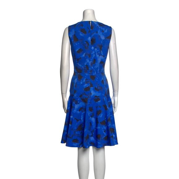 $2295 MICHAEL KORS COLLECTION Made in Italy Blue Black Floral Designer Dress 14 - Picture 14 of 15